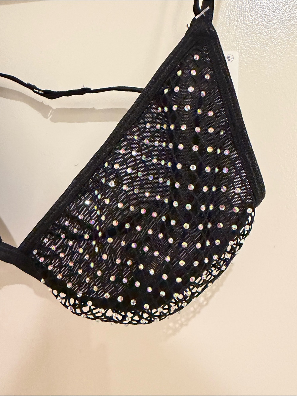 Urban Outfitters Black Mesh Bralette with Iridescent Studs - Picture 2 of 5